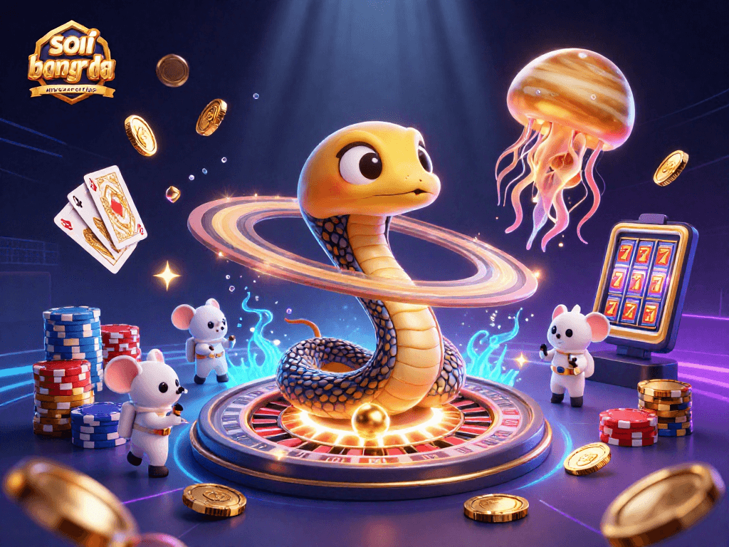 Bet with soi keo bong da mysoccertips amidst a dynamic 3D cosmic casino scene.