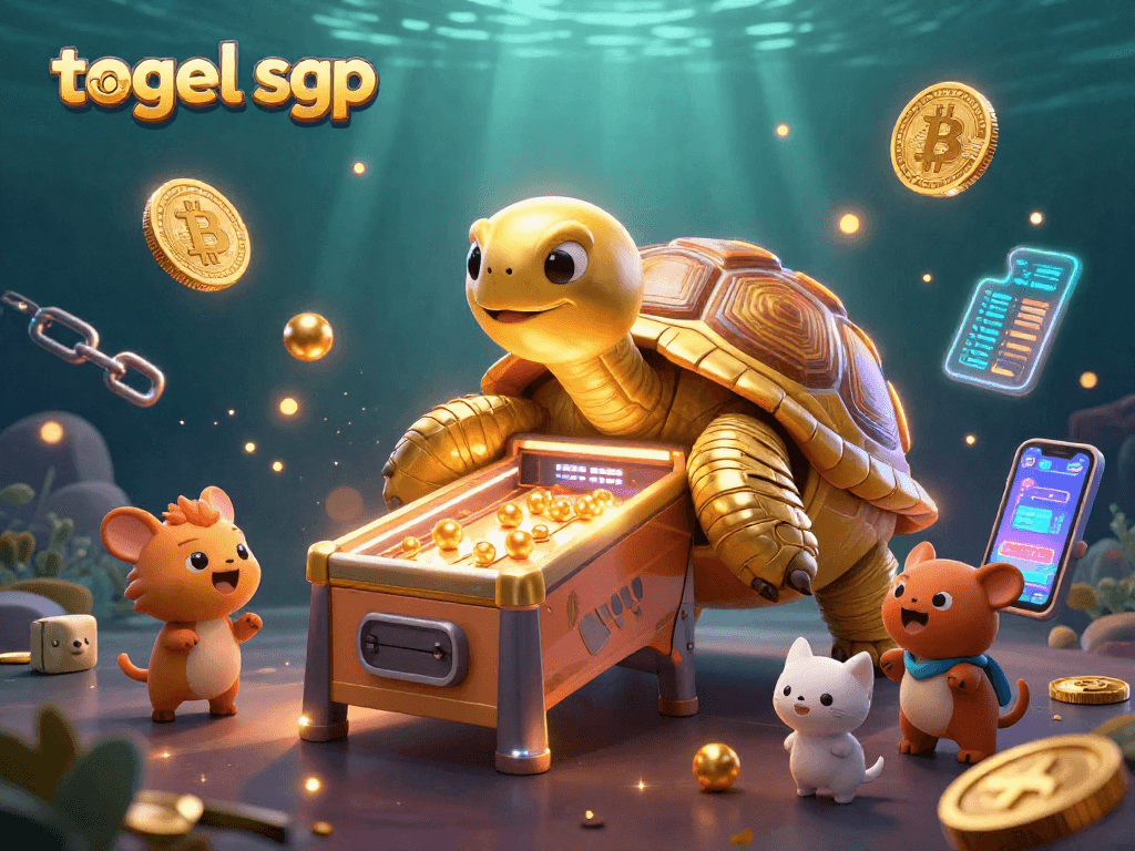 Menciptakan peluang memenangkan togel sgp dengan ilustrasi kasino yang penuh warna dan elemen menarik.