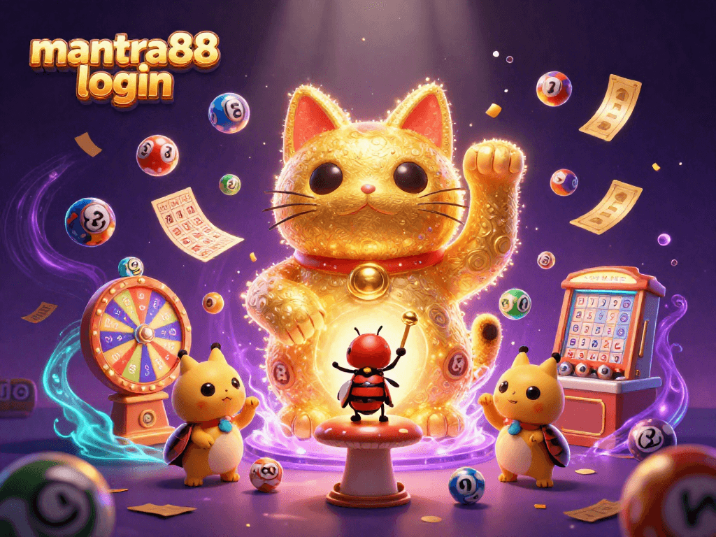 Engage with mantra88 login for a chance to win big, surrounded by vibrant casino elements.