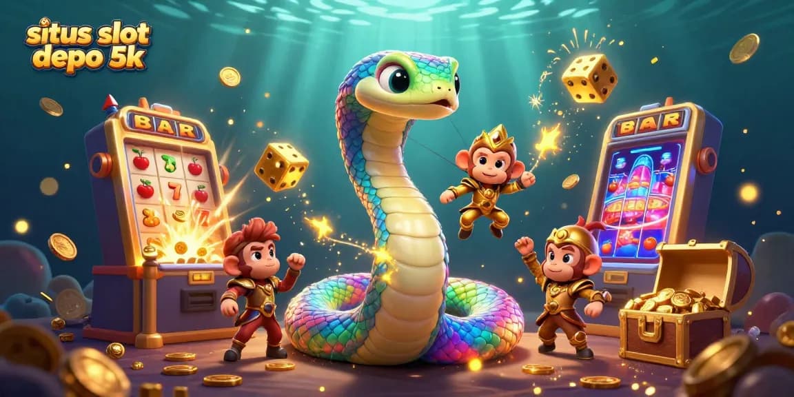 Experience the thrill at situs slot depo 5k with vibrant scenes of jackpot excitement and player enjoyment.