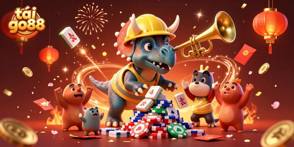 Engage with the dynamic world of tải go88 through this vibrant 3D illustration packed with casino elements.