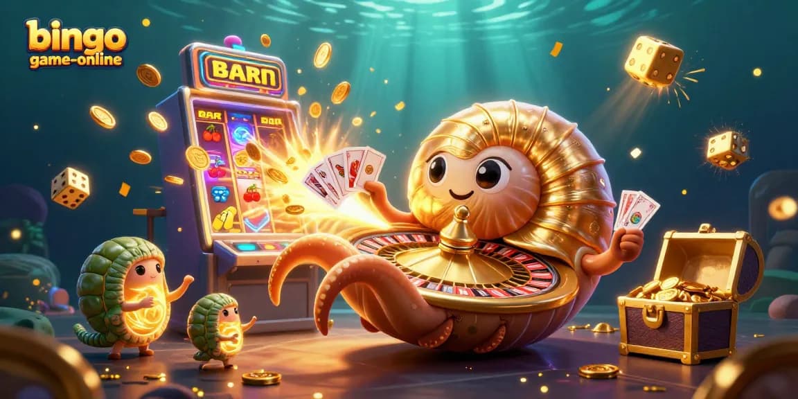 Engage in jackpot excitement with bingo-game-online featuring vibrant 3D nautilus and casino elements.