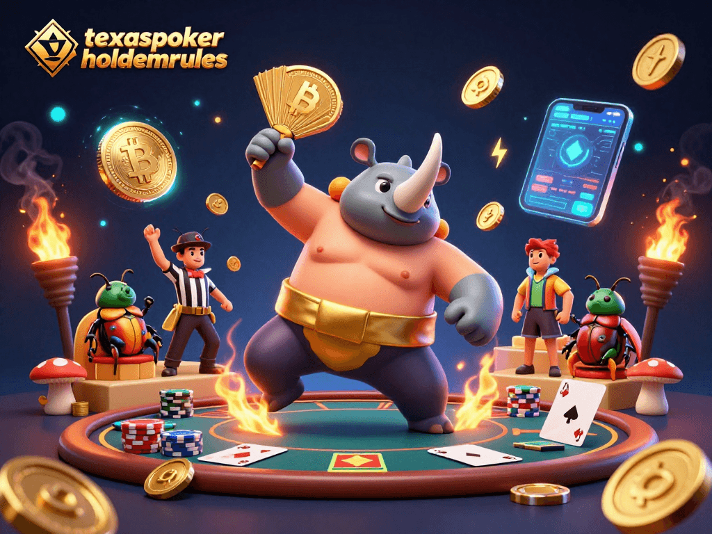 Experience the excitement of texaspokerholdemrules as the beetle champion wins big at the poker table.