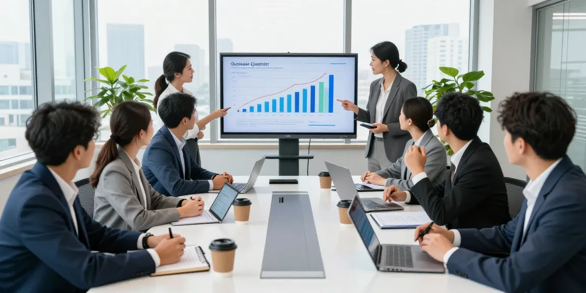 Dynamic business meeting at companynamesucks.com showcasing collaboration and strategy.