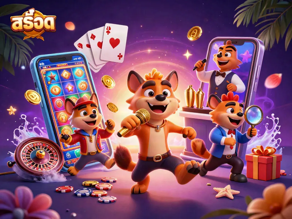 สล็อต: เกมคาสิโนตลกที่มีไฮยีน่าในคลับ มีเกมสล็อตและบรรยากาศสดใส