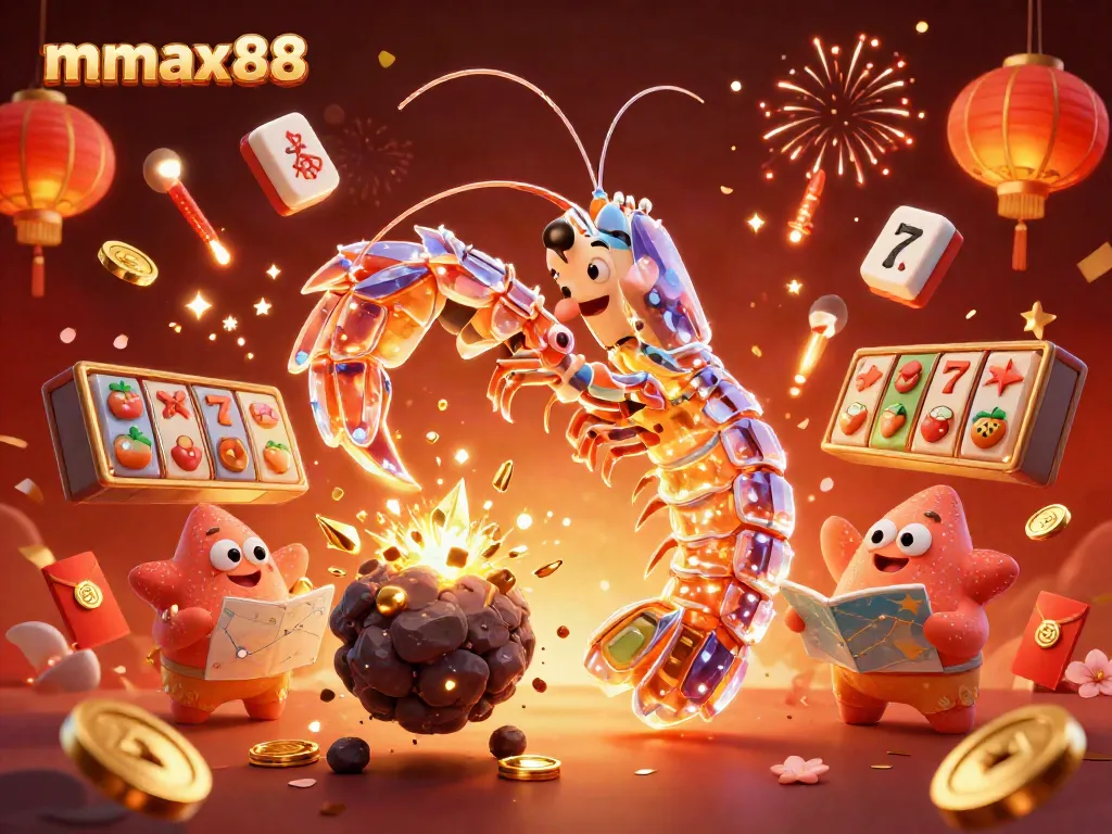 Join the excitement at mmax88 with a galactic mantis shrimp smashing through asteroids into golden jackpots.