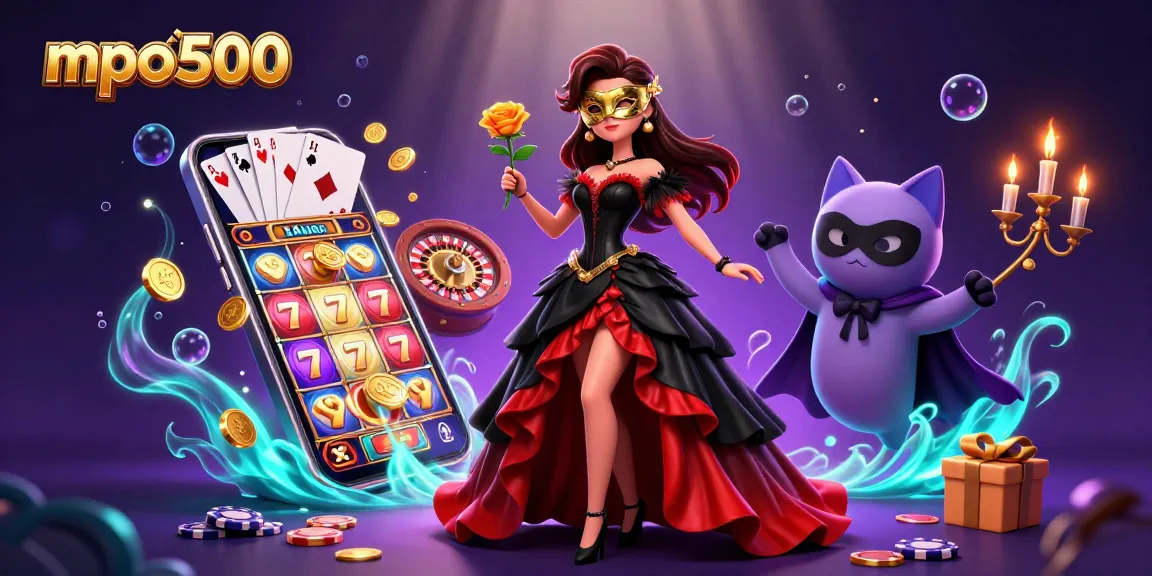 Play slot games on mpo500 with enticing visuals and a vibrant atmosphere in a lively casino setting.