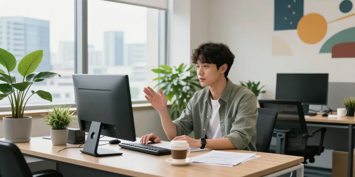 순천오피 환경에서 현대적인 사무실이 보이는 작업 공간