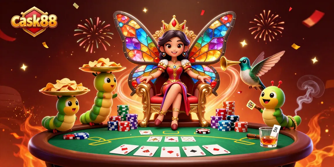 Experience excitement at cask88 with vibrant casino characters in a lively poker scene.