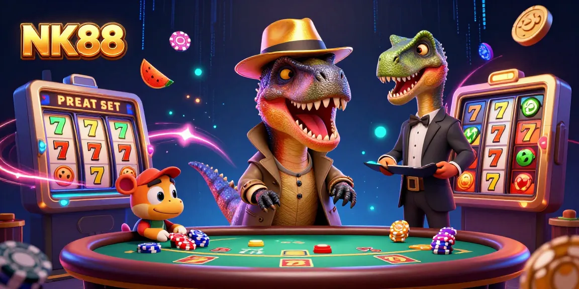 Experience thrilling gameplay at NK88 with a velociraptor card counter, stegosaurus pit boss, and compy pickpocket.