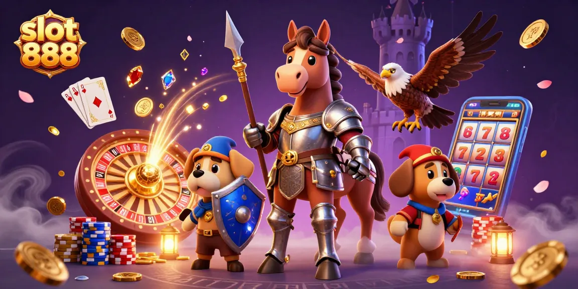 Experience thrilling gameplay with slot 888 amidst sparkling gems and golden coins.