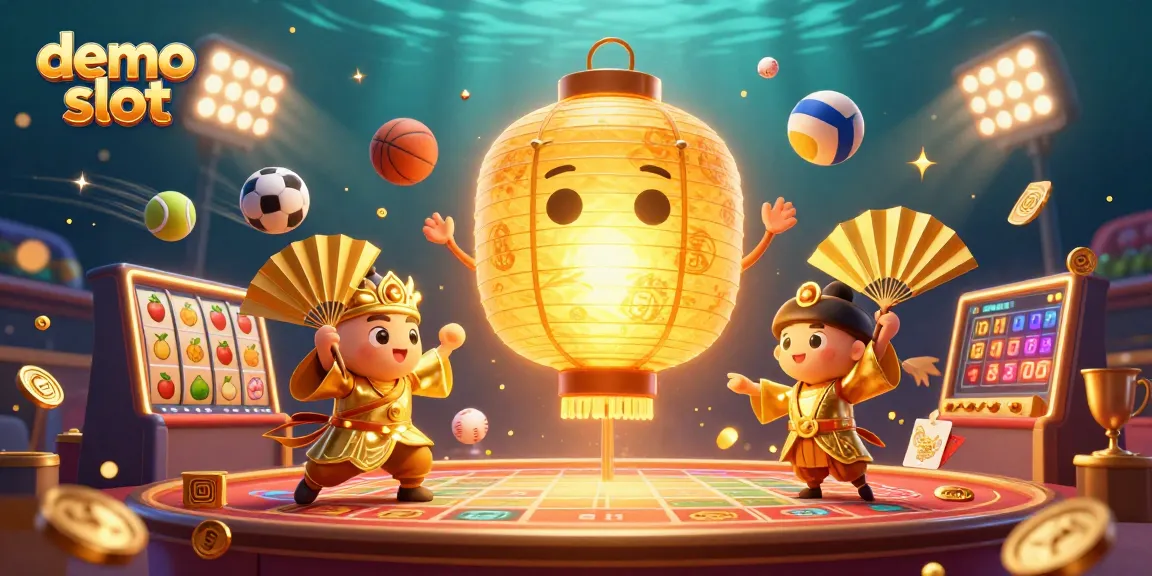 Engage with demo slot excitement in a vibrant casino scene featuring dynamic elements and characters.