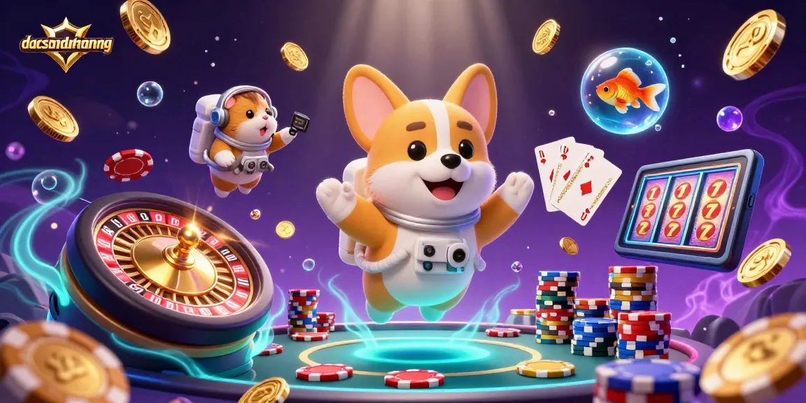 Experience thrilling games at dacsandatphanrang with a vibrant, 3D illustrated casino scene featuring exciting gaming elements.