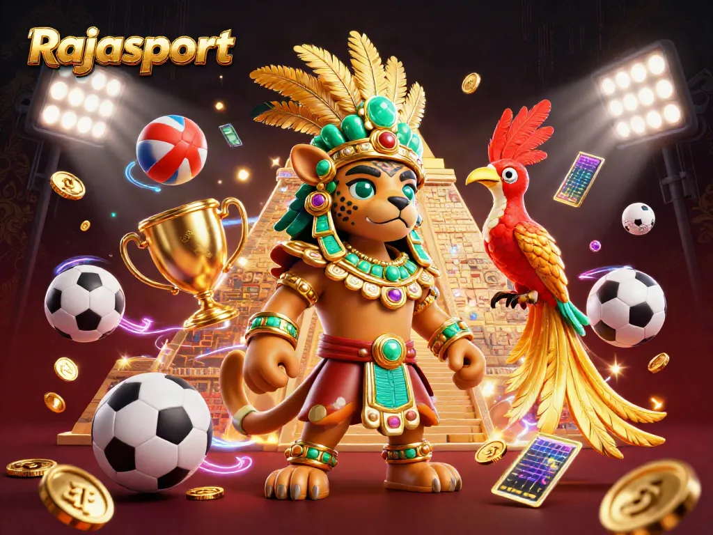 Rajasport menghadirkan keseruan taruhan dengan jaguar Mesoamerika dan aneka bola olahraga.