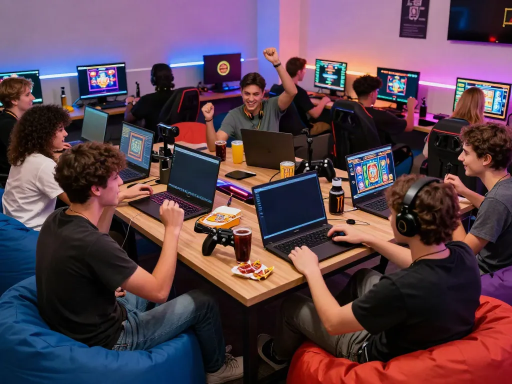 Exciting online gaming environment with players enjoying slot gacor tournaments.