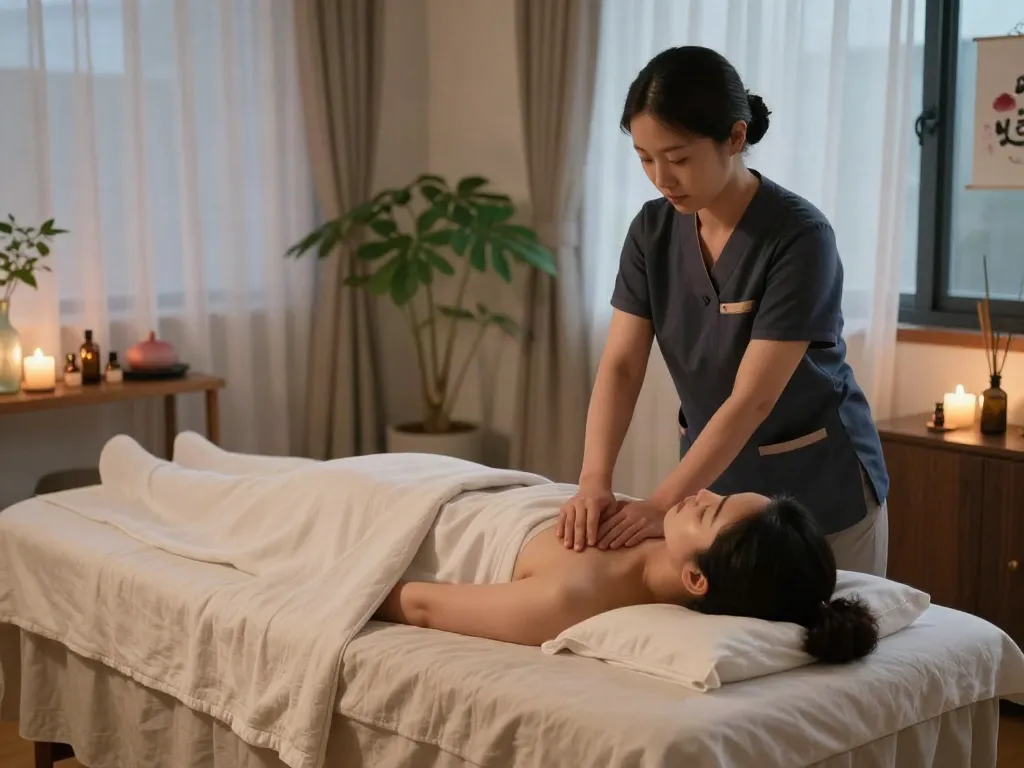 Experience a calming 서울출장마사지 session in a serene Seoul apartment with relaxing atmosphere and therapeutic decor.