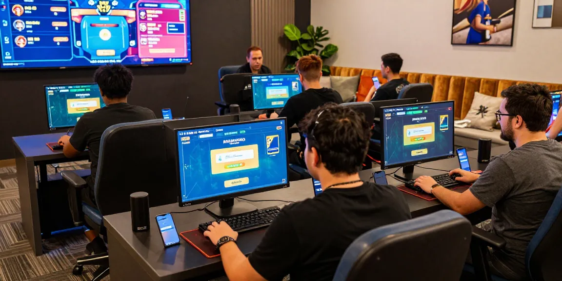 Engaged players experiencing the excitement of newbet4d online gambling platform with vibrant screens and cozy lounge.