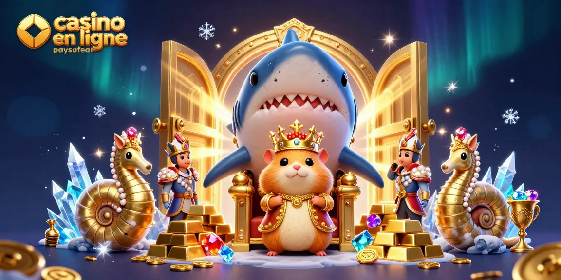 Jouer en toute sécurité sur le casino en ligne paysafecard avec un roi hamster et ses gardes en scène féerique.