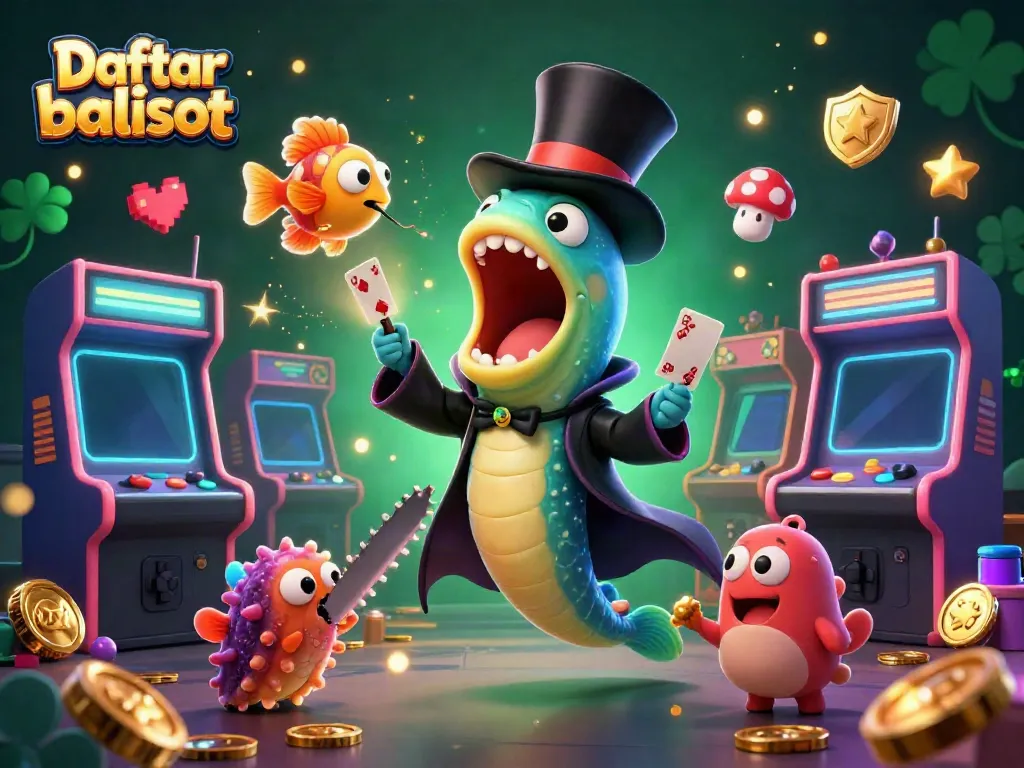 Play thrilling games at Daftar balisot with a vibrant 3D gaming scene.