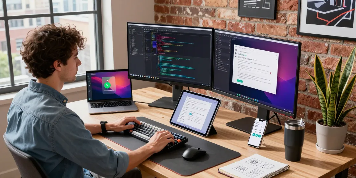 Efficient workspace using snipaste for screenshot productivity in a modern tech environment.
