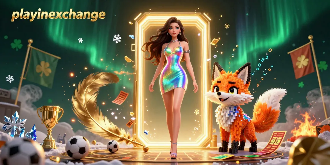 Engage in the action-packed playinexchange scene with a vibrant betting atmosphere filled with sports elements.