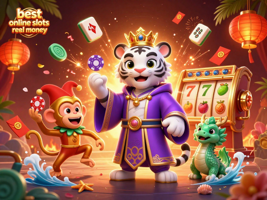 Engage with the best online slots real money through a vibrant and dynamic 3D casino scene.