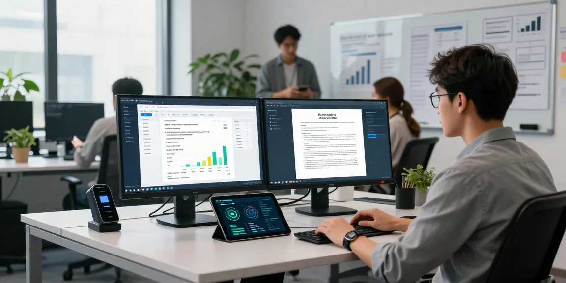 Engaging scene showcasing document fraud detection in a high-tech cybersecurity workspace.