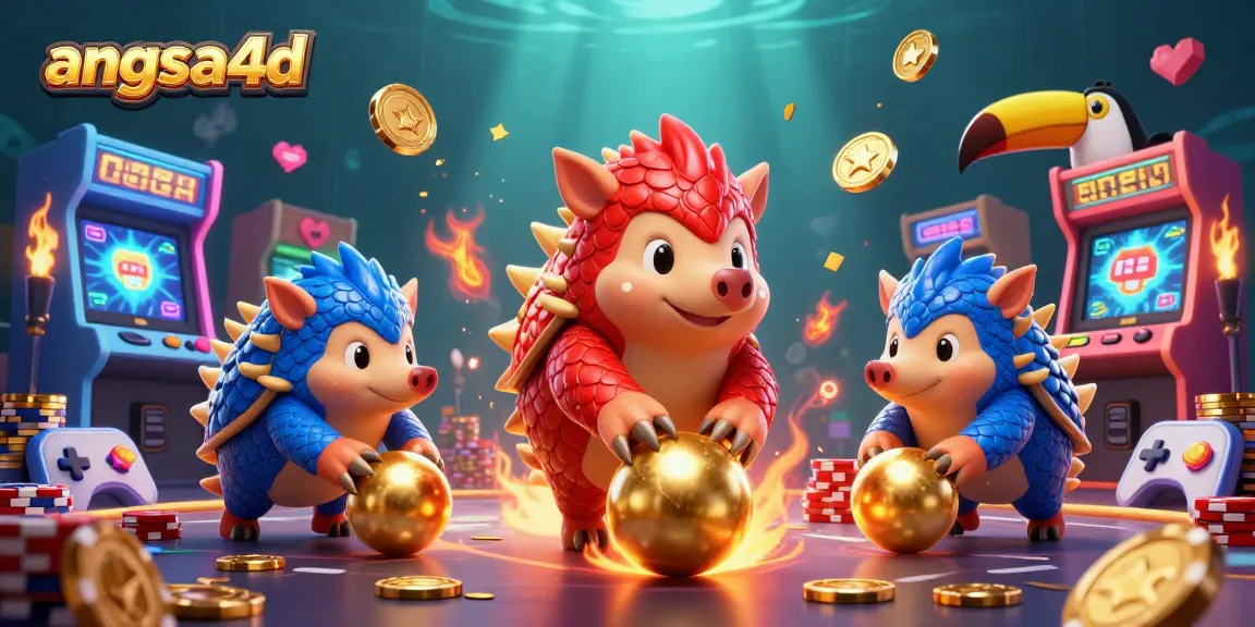 Experience the thrill of winning with angsa4d's exciting casino action featuring vibrant pangolins and poker chips.