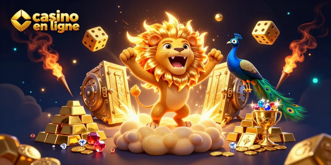 Découvrez le monde captivant du casino en ligne avec ce lion solaire et des éléments de jeu éblouissants.