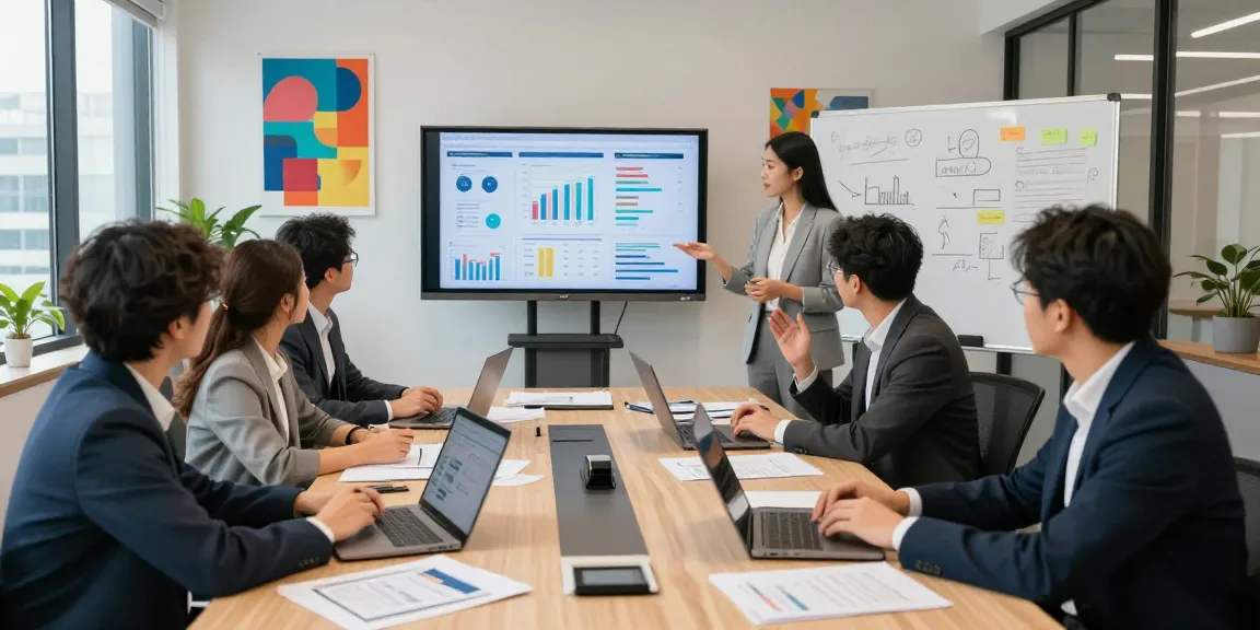 Elite Generations marketing team collaborating in a professional modern office.