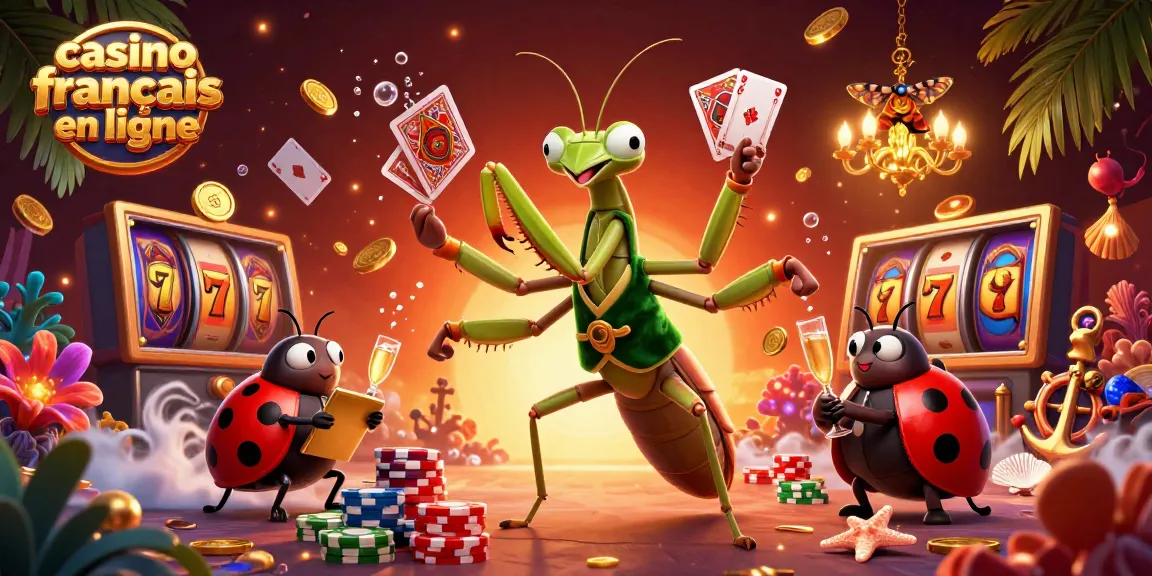 Jouez avec des jackpots dans le casino français en ligne avec un caméléon et une coccinelle