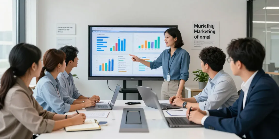 Ways AI is transforming marketing during strategic meetings with data analysis and team collaboration.