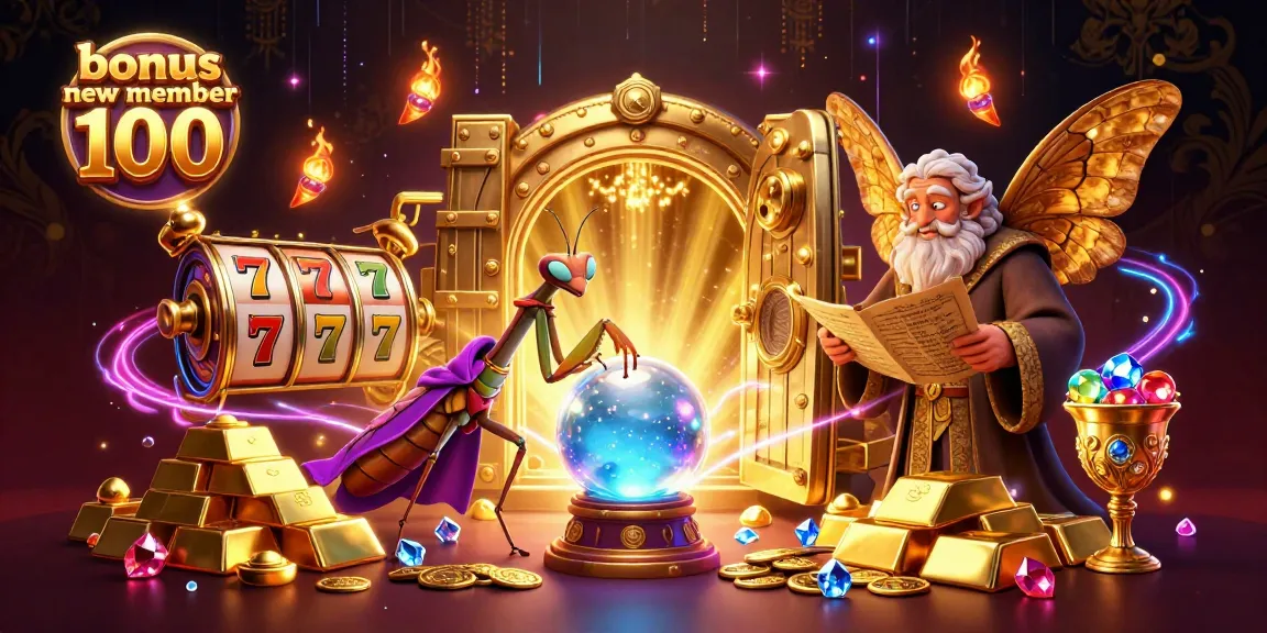 Experience the thrilling bonus new member 100 with vibrant slot games and rich casino visuals.