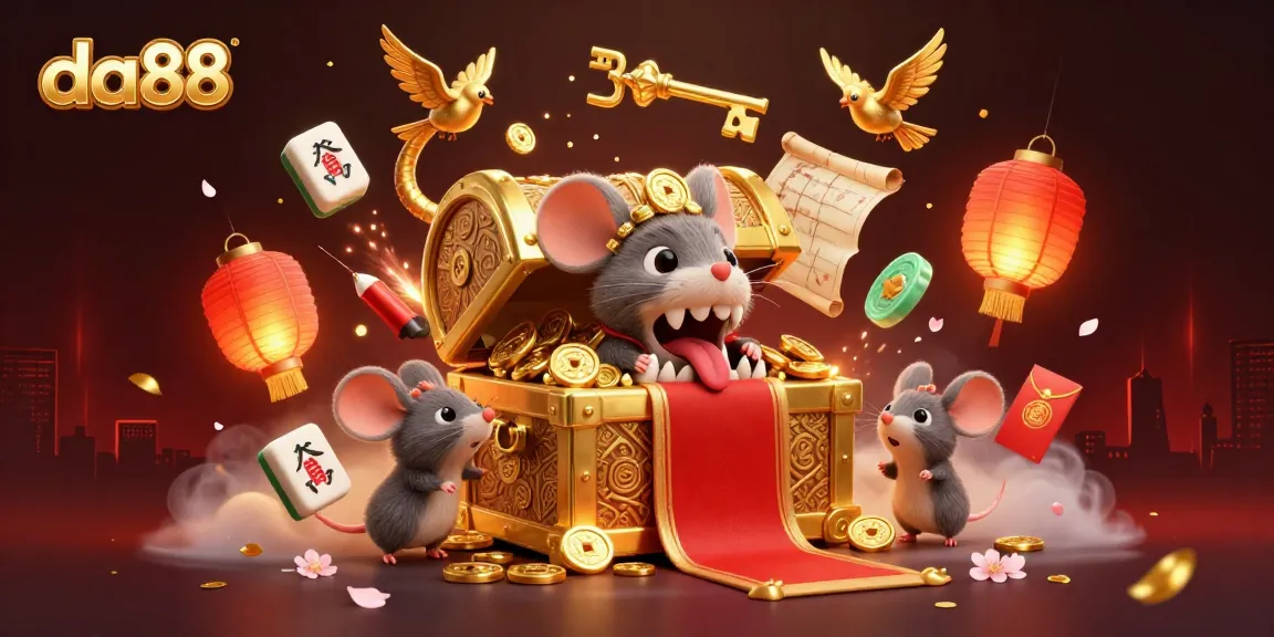 Experience the excitement of da88 with vibrant casino illustrations highlighting characters and gaming elements.