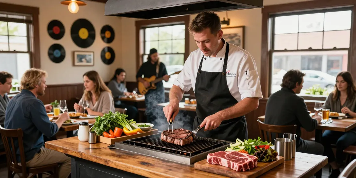 Enjoy richmond steak prepared by skilled chefs in a warm and inviting dining atmosphere at The Story Café.