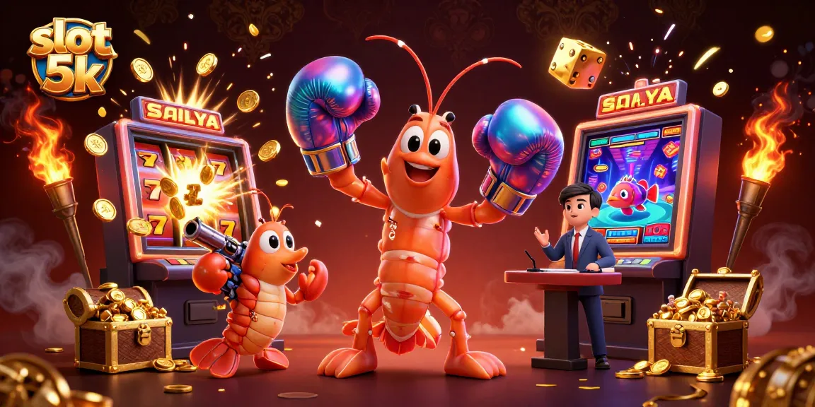 Experience the thrill of slot 5k with vibrant colors and jackpot action in a dynamic casino scene.