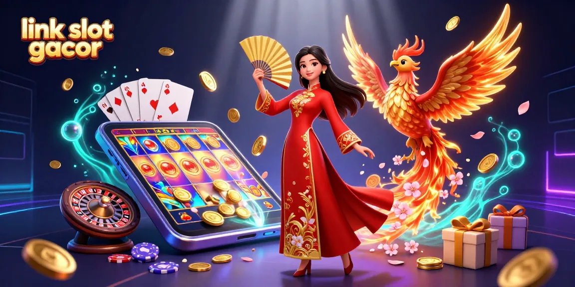 Rasakan permainan mendebarkan dengan link slot gacor di tengah elemen kasino yang penuh warna.