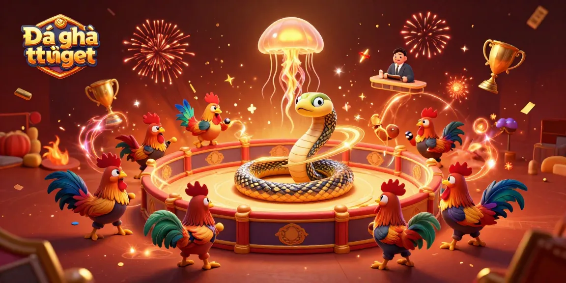 Experience Đá gà trực tiếp in an engaging cosmic fight arena with vibrant characters and festive atmosphere.