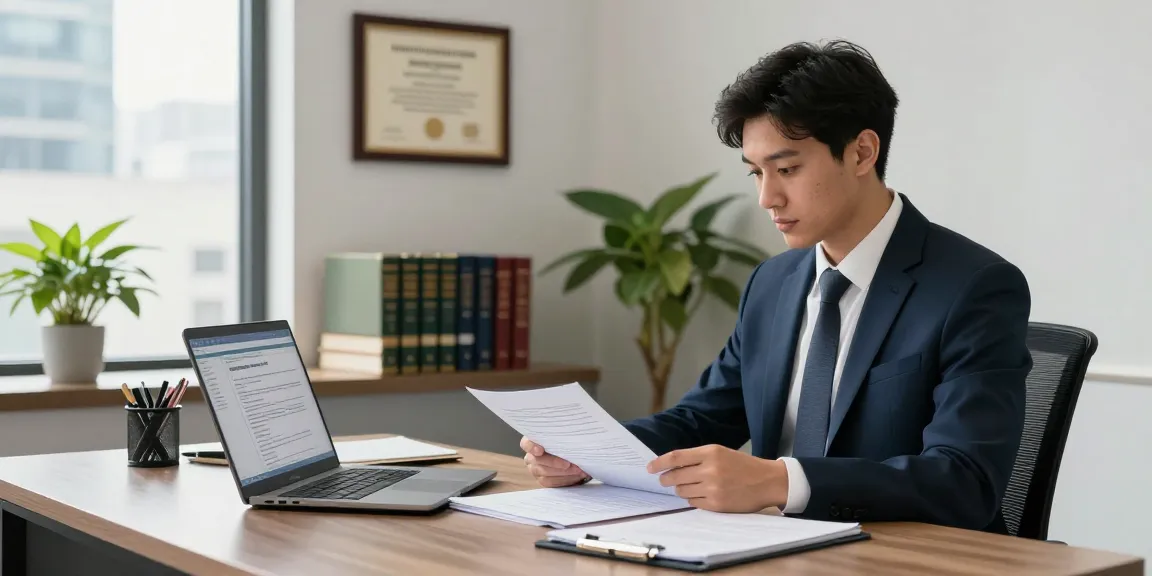 Bradley Robinson Alabama reviewing legal documents in modern office