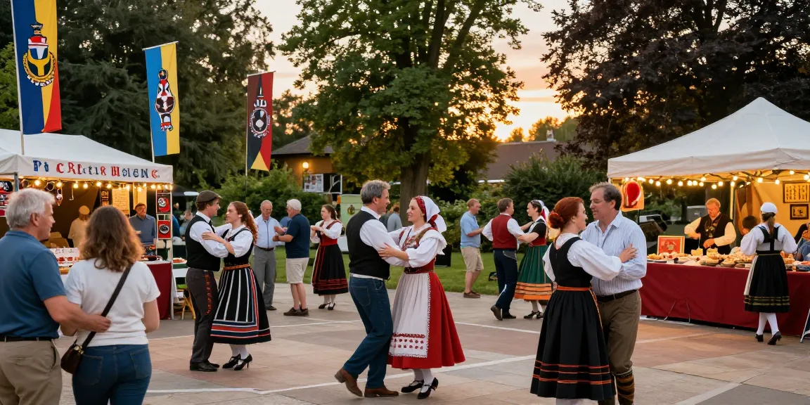 Experience the vibrant atmosphere of m98 สล็อตวอเลท 2026 at a cultural festival celebrating Breton traditions in a scenic park.