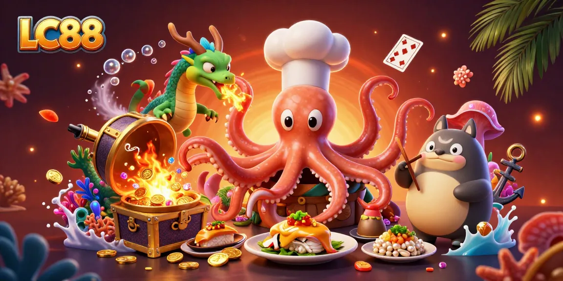 Experience thrilling gaming at LC88 with vibrant cartoon characters and dynamic action!