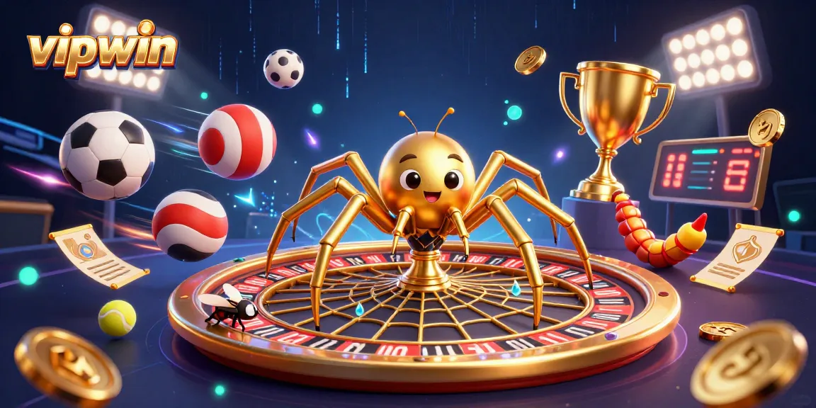 Experience thrilling bets at vipwin with a dynamic roulette web illustration and vibrant gaming action.