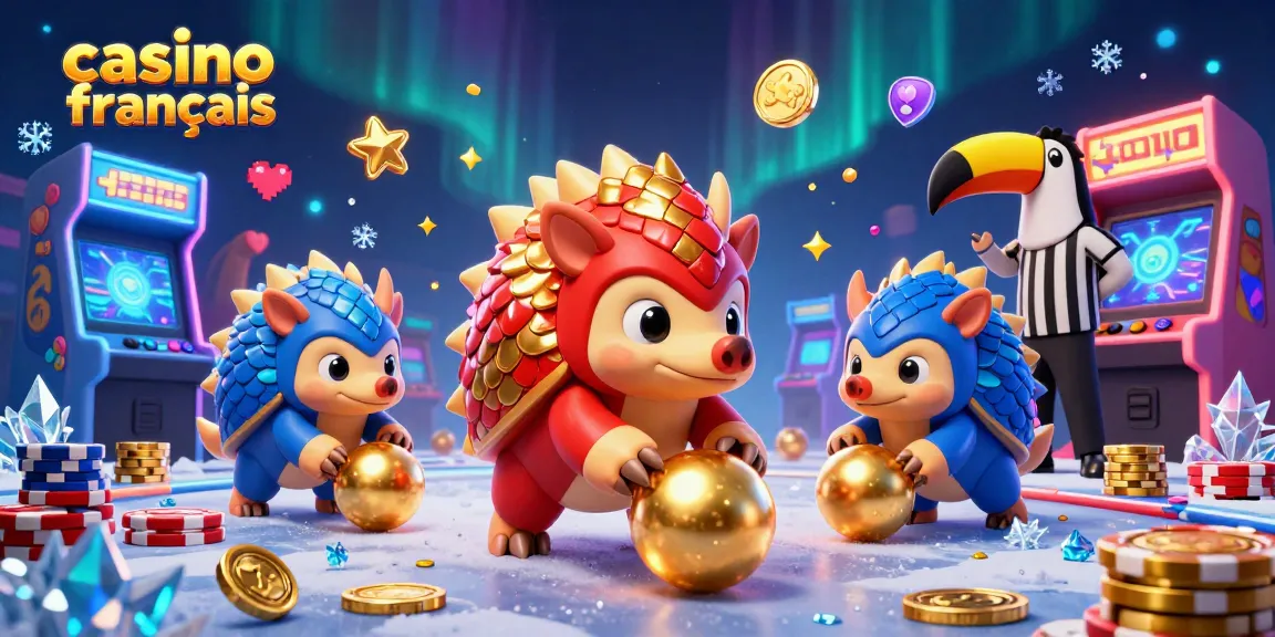 Jouez sur un casino français crypto avec des pangolins adversaires et des machines à sous colorées.